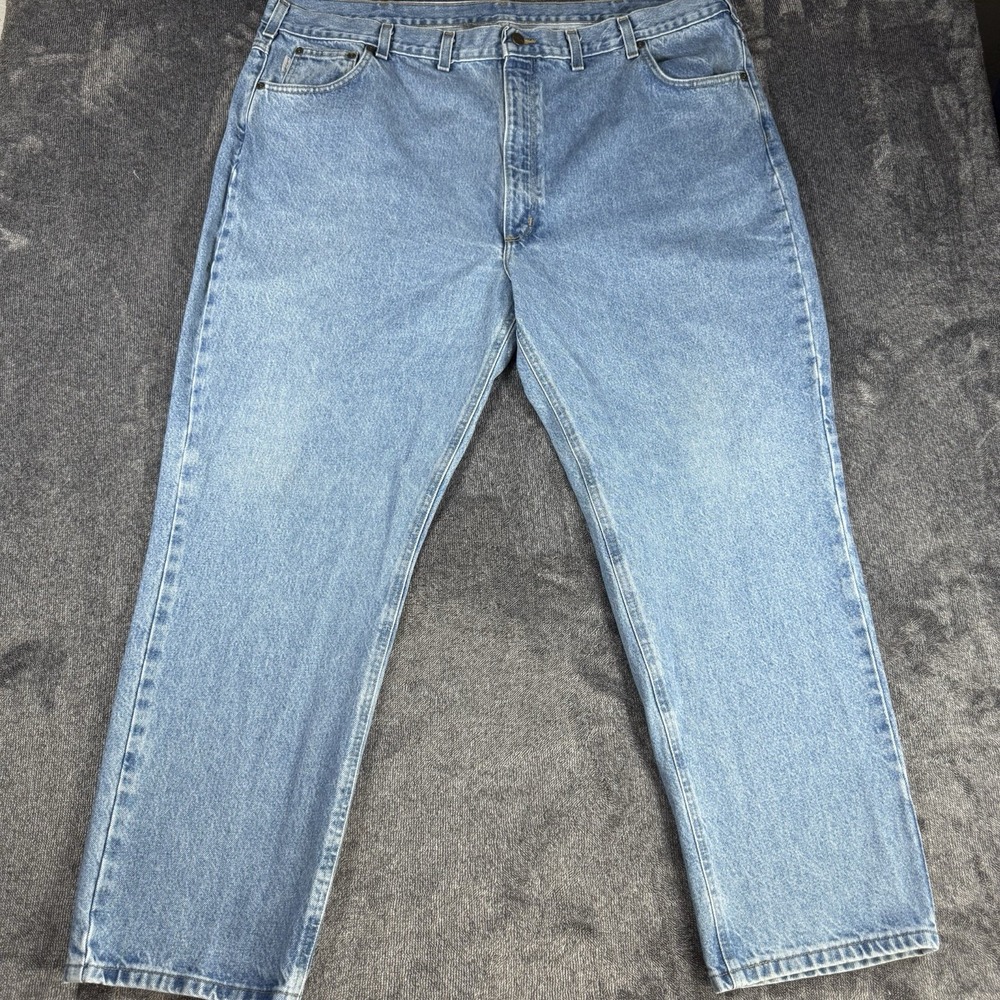 Carhartt Jeans Men's 48x30 B18-STW Traditional‎ Fit Straight Medium Wash Blue